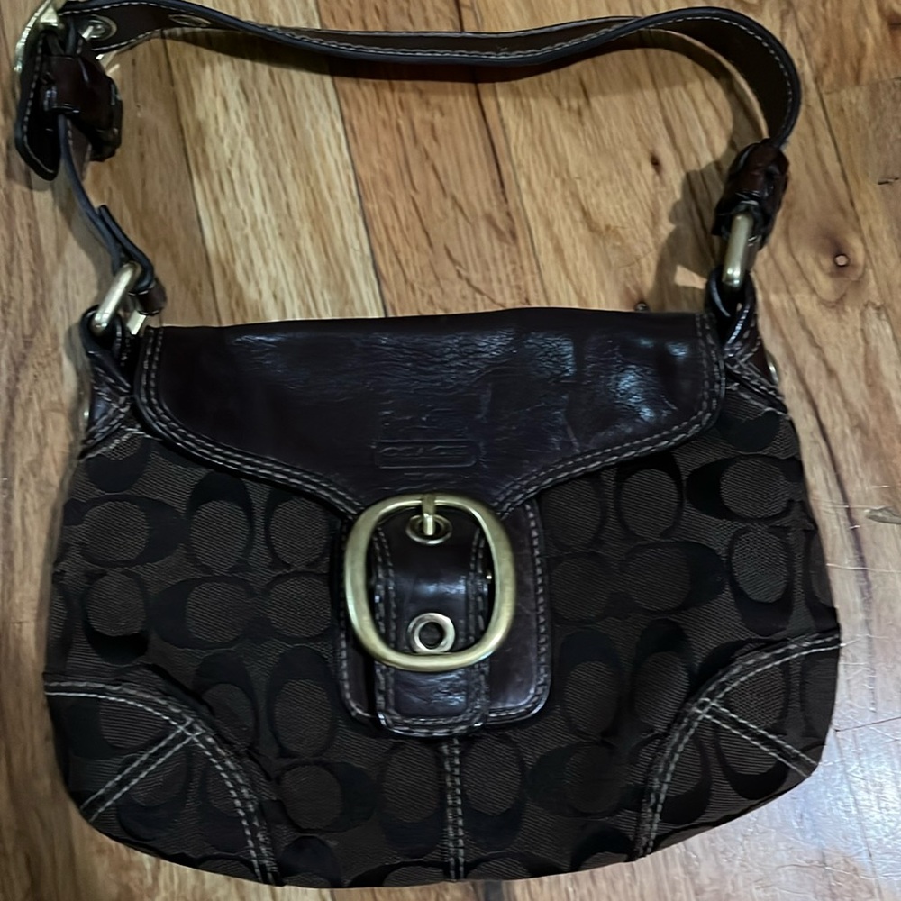 Brown Coach shoulder bag